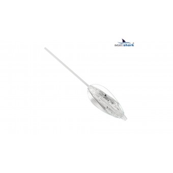 Бомбарда с ребрами тонущая прозрачная 25 гр. (Уп./10 шт.)