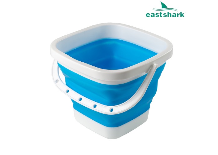 Ведро квадратное складное 30*17*24 10л синее