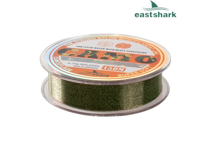 Леска EastShark 3D CAMO 150 м 0,28 мм зеленая