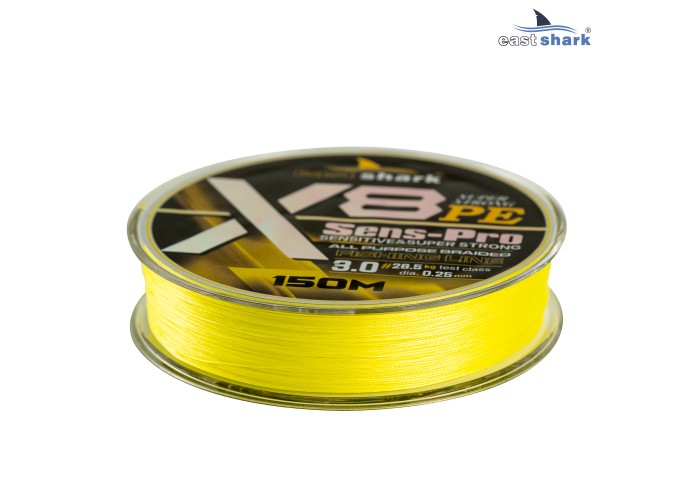 Шнур EastShark Sens-Pro X8 (150м) 0,16мм #1.0 желтый 