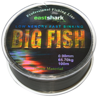 Леска BIG Fish 0,6 100 м чёрная (37,4 кг)