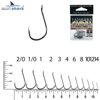 Крючки NEW EastShark Vasakura CHINU № 12 BL