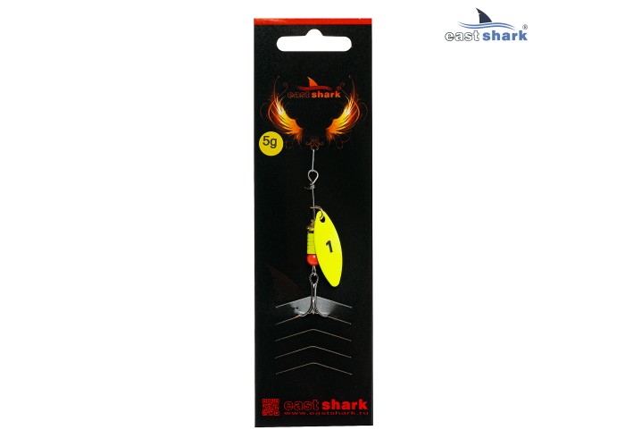 Блесна вращающаяся (уп./5шт.) EastShark Longer размер-1 (5 грамм) col.#669