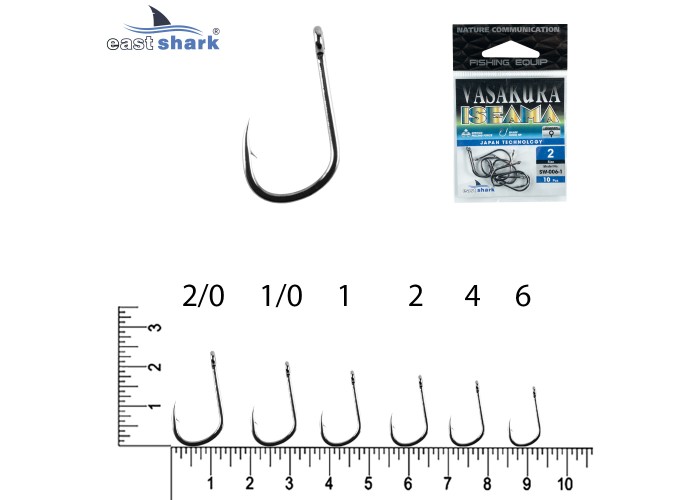 Крючки NEW EastShark Vasakura ISEAMA № 1 BL