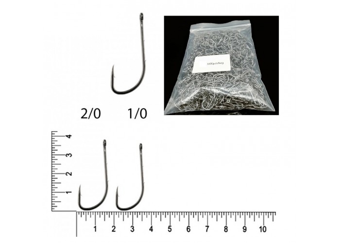 Крючки  Baitholder Black № 2/0 (ТЕХ.уп./1000 шт)