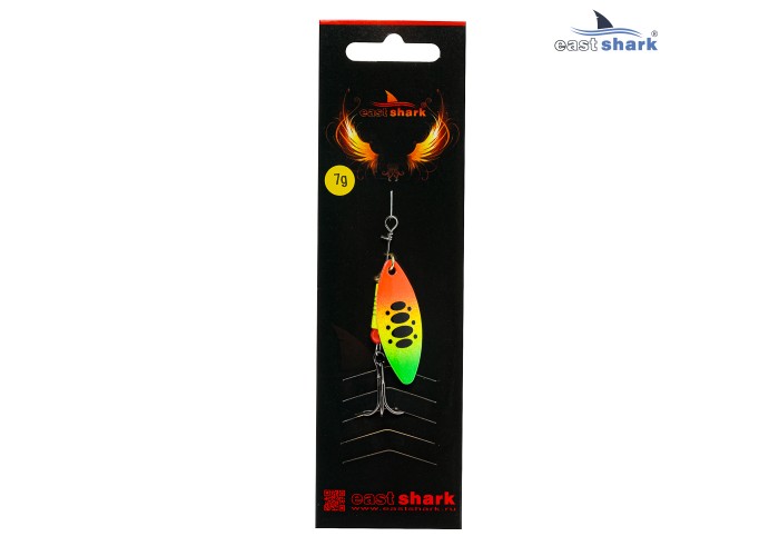 Блесна вращающаяся (уп./5шт.) EastShark Longer размер-2 (7 грамм) col.#639