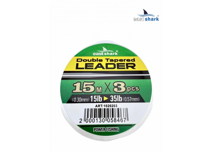 Шок-лидер EastShark Double Tapered leader 0.30-0.57 mm 15m*3 шт