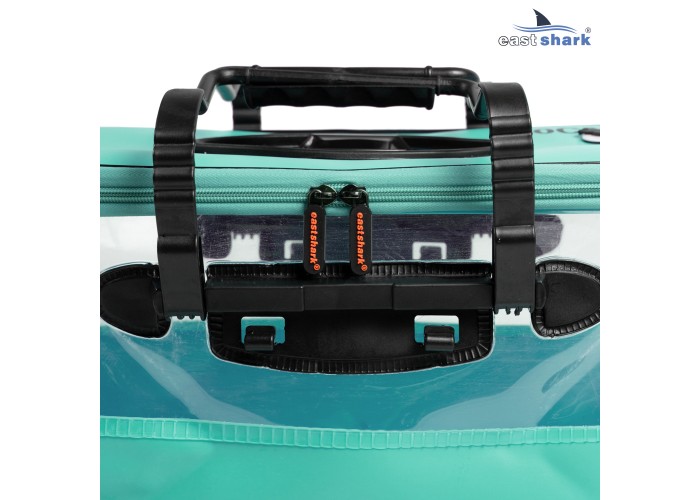 Мягкое ведро для живца EastShark ME 45*26*25 см бирюзовое