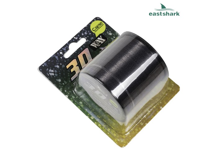 Леска EastShark 3D CAMO WAX 300м 0,40 мм серая