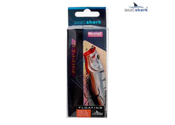 Воблер EastShark POP 7.8см. 14г. Floating col.#004