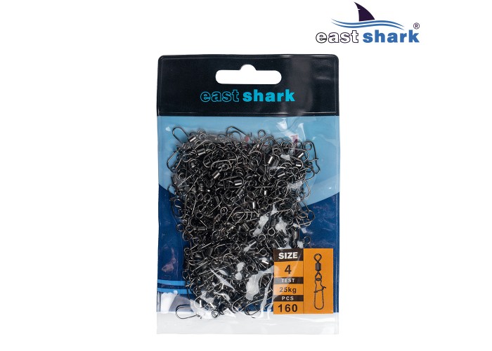 Вертлюг + карабин  Американка техническая упаковка 180 шт №6