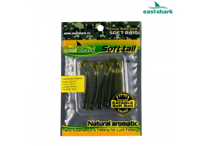 Силиконовая приманка ES3107 65 мм (6 шт/уп) color: X019
