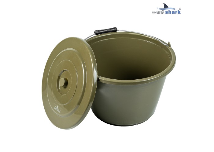 Ведро EastShark для прикормки с крышкой 15L 004S