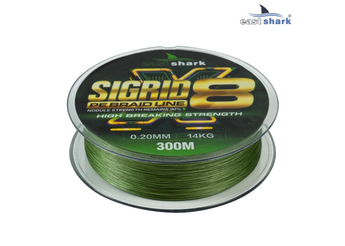 Шнур 300м EastShark SIGRID X8 0,25мм зеленый