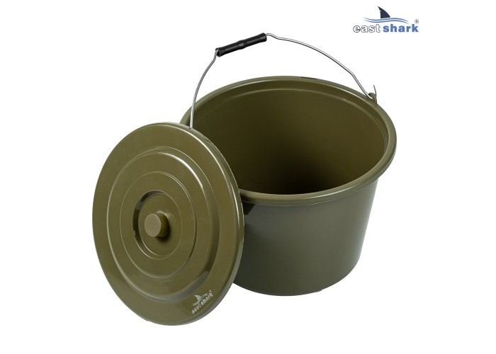 Ведро EastShark для прикормки с крышкой 10L 003S