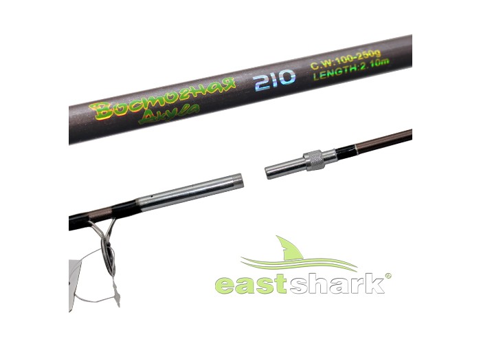 Удилище ES Крокодил коричневый с резьбой (100-250 гр) 2,1 м