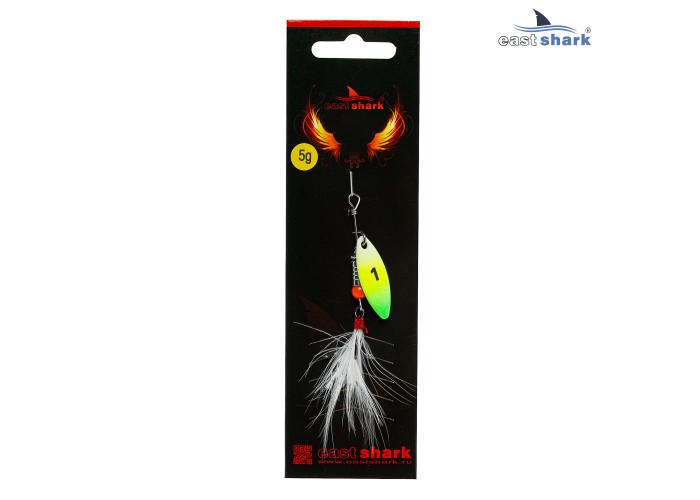 Блесна вращающаяся (уп./5шт.) EastShark Zander размер-1 (5 грамм) col.#550