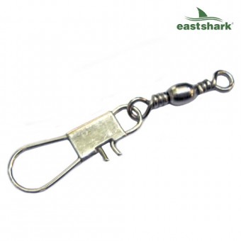 Вертлюг с карабином белый №2 (5шт)