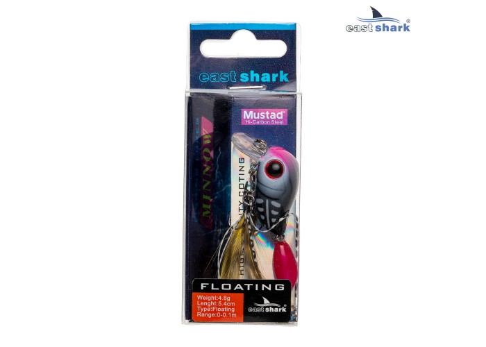 Воблер EastShark Hybrid 5.4см. 4.8г. 0-0.1m Floating col.#016