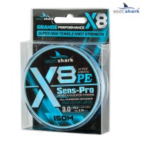 Шнур EastShark Sens-Pro X8 150м 0,30мм #4.0 голубой