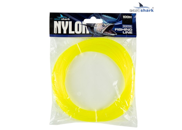 Леска EastShark NYLON в мотке 100м 0,8 мм желтая
