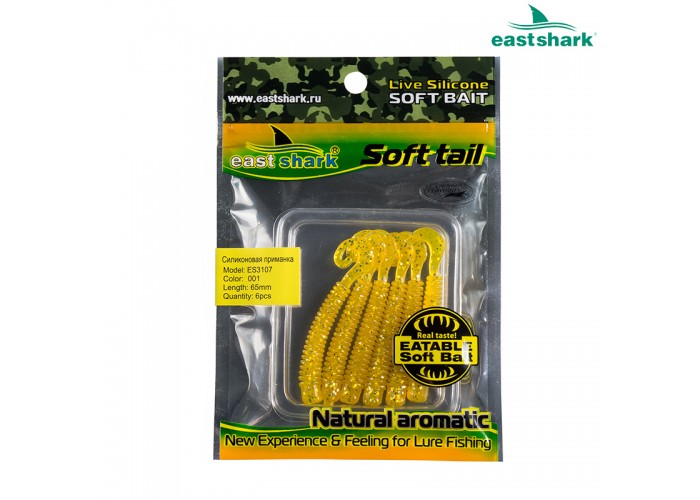 Силиконовая приманка ES3107 65 мм (6 шт/уп) color: 001