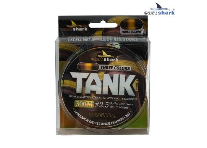 Леска 300м EastShark TANK three colors 0,28 мм