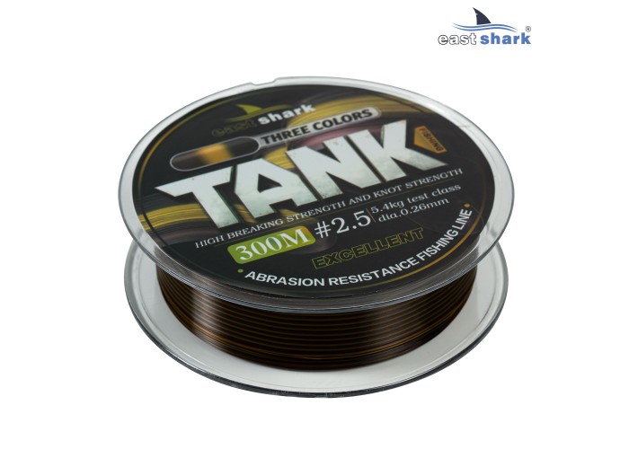 Леска 300м EastShark TANK three colors 0,28 мм