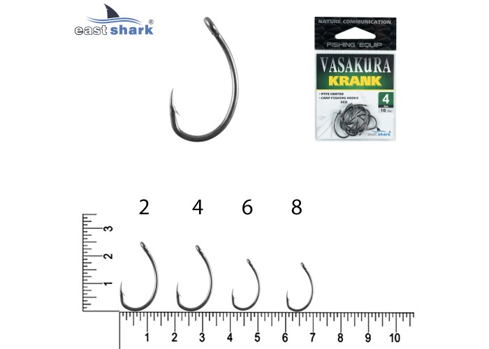 Крючки тефлон NEW EastShark Vasakura KRANK № 4