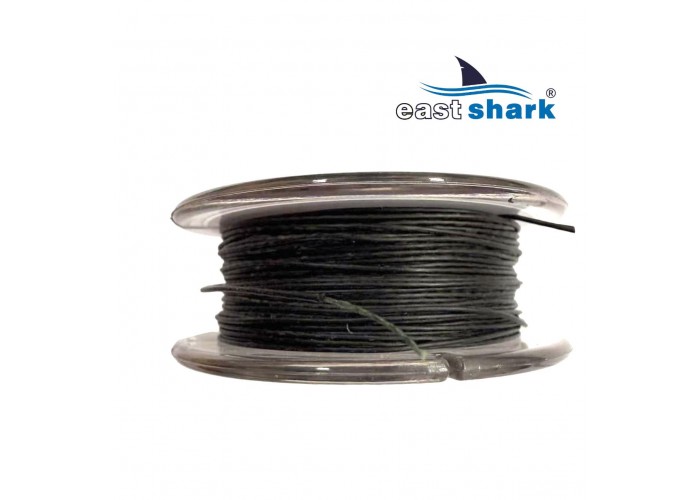 Поводковый материал карповый в оплетке 20 м 15 LBS темный