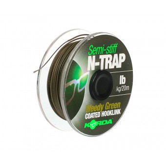 Поводковый материал N-Trap Semi-stiff 20lb Weedy Green