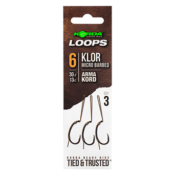 Поводок готовый Loop Rigs Kor №6 30lb с крючком и волосом