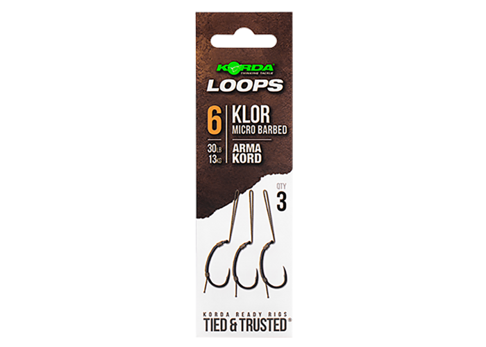Поводок готовый Loop Rigs Kor №6 30lb с крючком и волосом