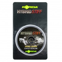 Шок-лидер плетеный Hybrid Stiff Gravel brown 20lb 15м