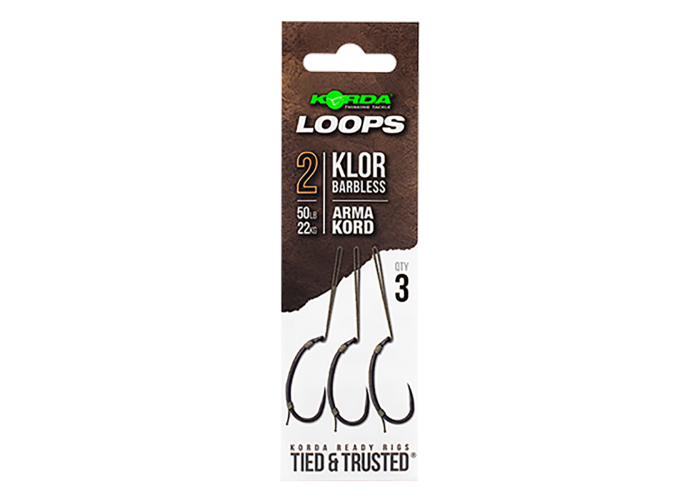 Поводок готовый Loop Rigs Kor Barbless №2 50lb безбородый с крючком и волосом