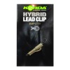 Клипса безопасная с кольцом Hybrid Lead Clips Clay