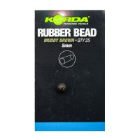 Бусина резиновая Rubber Bead Brown 4мм