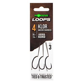 Поводок готовый Loop Rigs Klor №4 30lb с крючком и волосом