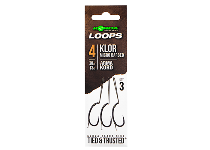 Поводок готовый Loop Rigs Klor №4 30lb с крючком и волосом