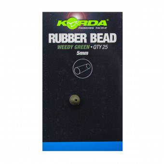Бусина резиновая Rubber Bead Green 5мм