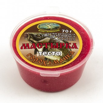 Тесто готовое Magic "горох+манка" (мастырка) клубника (10шт в упак)