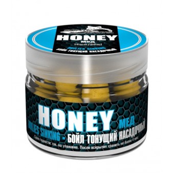 Бойлы тонущие Sonik Baits 14мм Honey (мед) банка 90мл