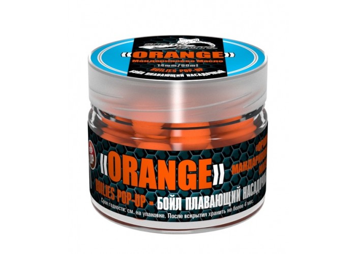 Бойлы плавающие Sonik Baits Pop-Up 14мм Orange Tangerine Oil (Оранж Мандариновое масло)банка 90мл