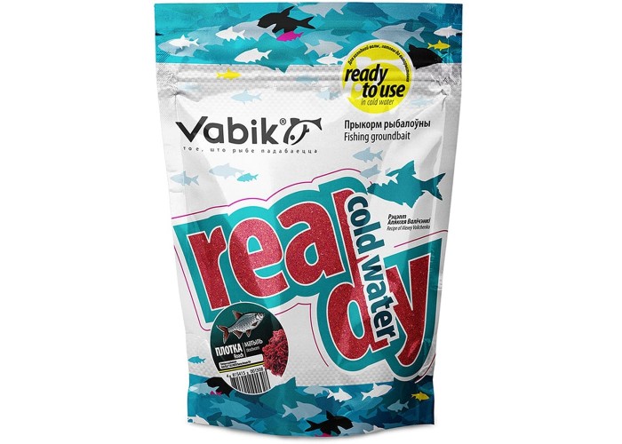 Прикормка увлаженная Vabik Ready cold Water Плотва Мотыль (уп. 10 штук) 750гр