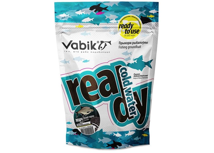 Прикормка увлаженная Vabik Ready cold Water Лещ бисквит черный (уп. 10 штук) 750гр