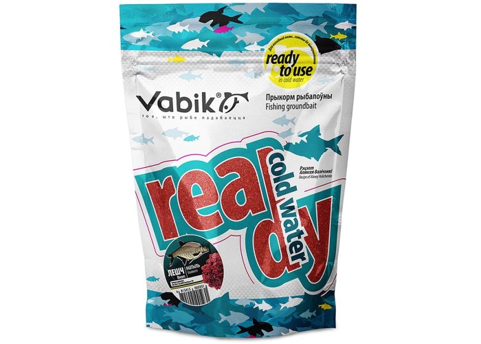 Прикормка увлаженная Vabik Ready cold Water Лещ Мотыль (уп. 10 штук) 750гр