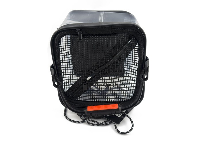 Ведро складное прозрачное Caiman EVA 10 л с крышкой-сеткой