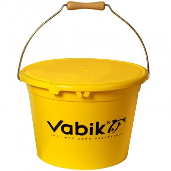 Ведро для прикормки Vabik PRO Yellow 13л без крышки