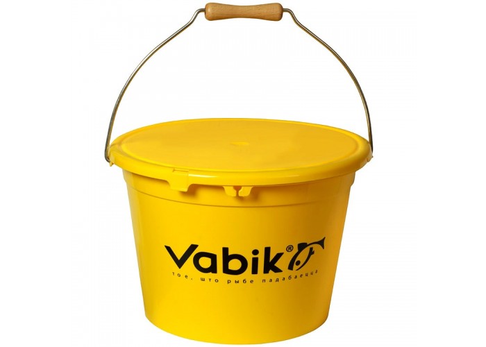 Ведро для прикормки Vabik PRO Yellow 13л без крышки