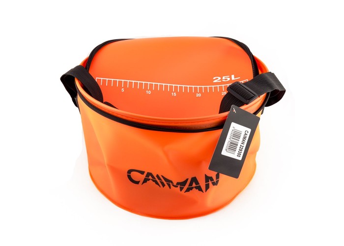 Ведро складное круглое Caiman EVA 25 л Ф35 см с линейкой